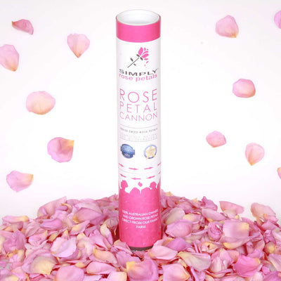 Pink and Yellow Freeze Dried Rose Petal Confetti Cannon
