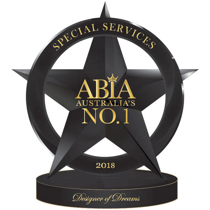 2018 Winner Australia's Number One at the Australian Bridal Industry Awards for Special Services