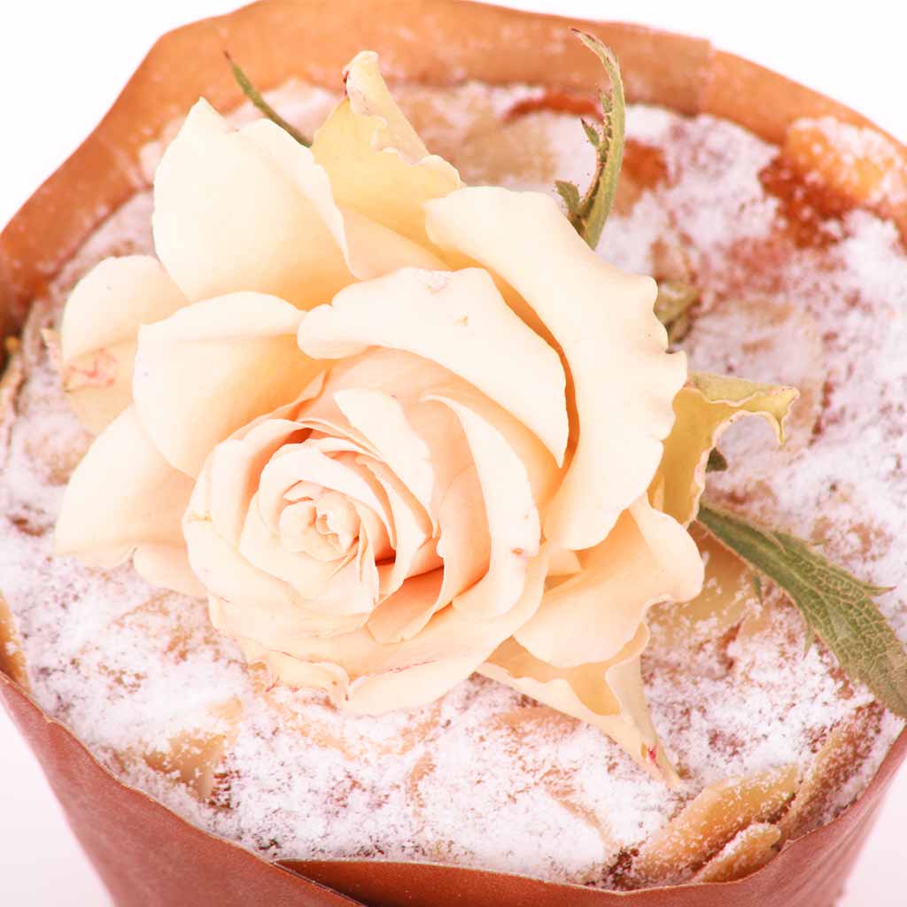 Dried Edible Rose Cupcake Decoration