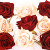 Cream and Red Edible Roses