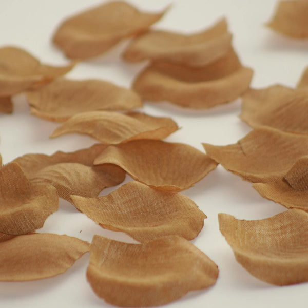 Ice Coffee Fake Rose Petals - latte brown artificial silk rose petals ...
