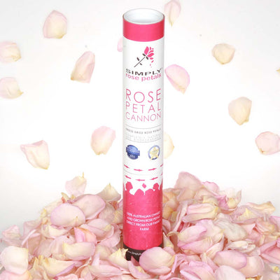 Pale Nude Pink Rose Petal Confetti Cannon