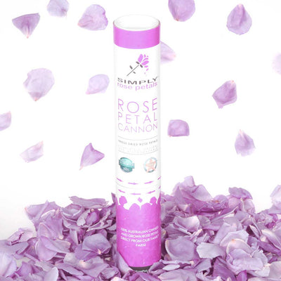 Purple Freeze Dried Rose Petal Confetti Cannon