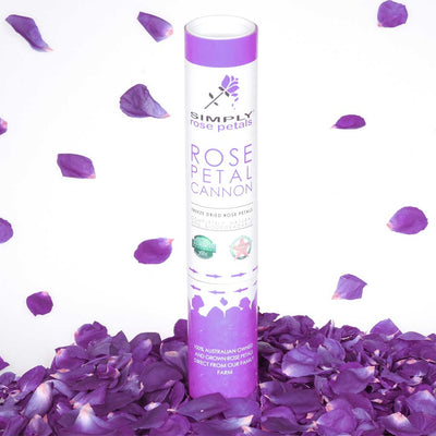Dark Purple Freeze Dried Rose Petal Cannon