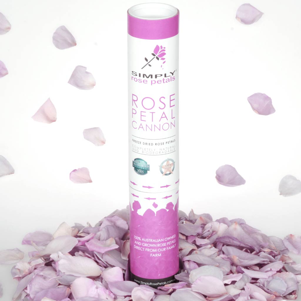 Blue Lilac Freeze Dried Rose Petal Cannon