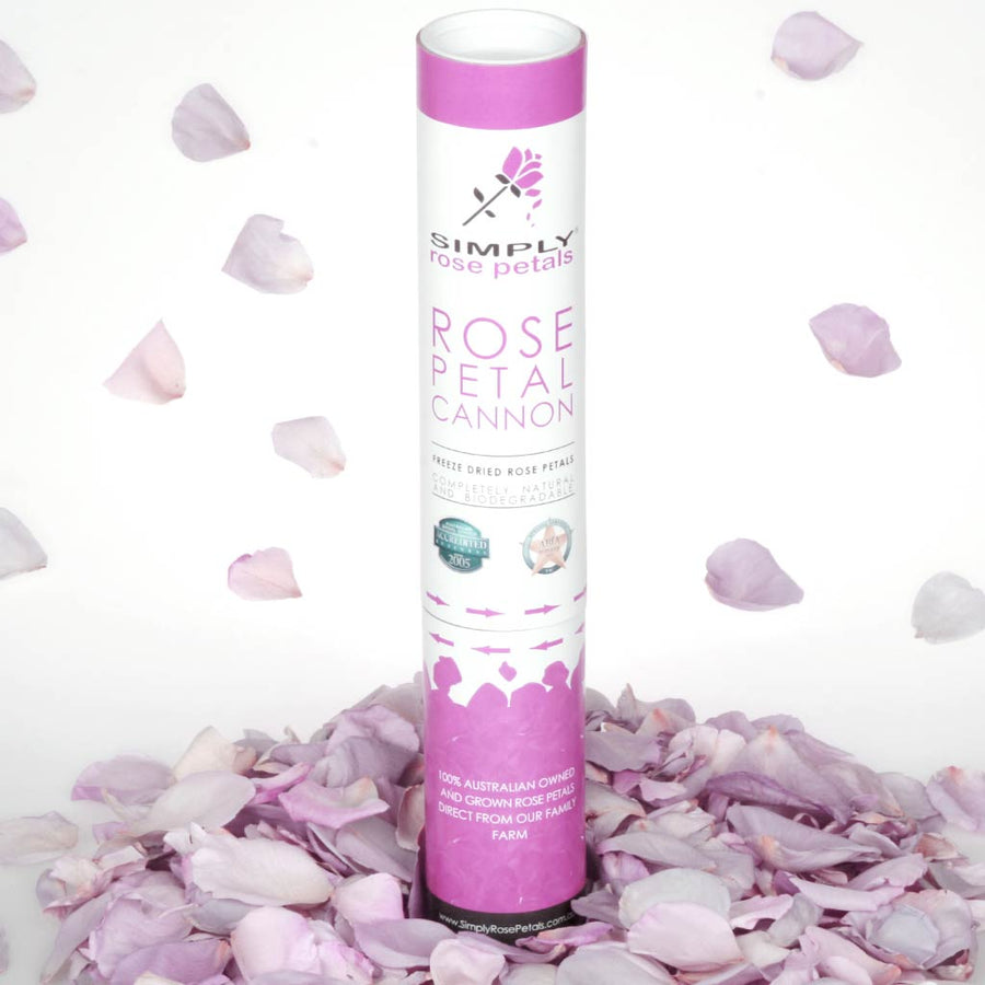 Blue Lilac Freeze Dried Rose Petal Cannon