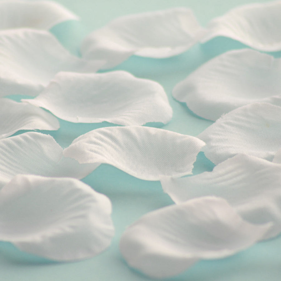 White Fake Silk Rose Petals