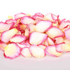 White and pink edible rose petals