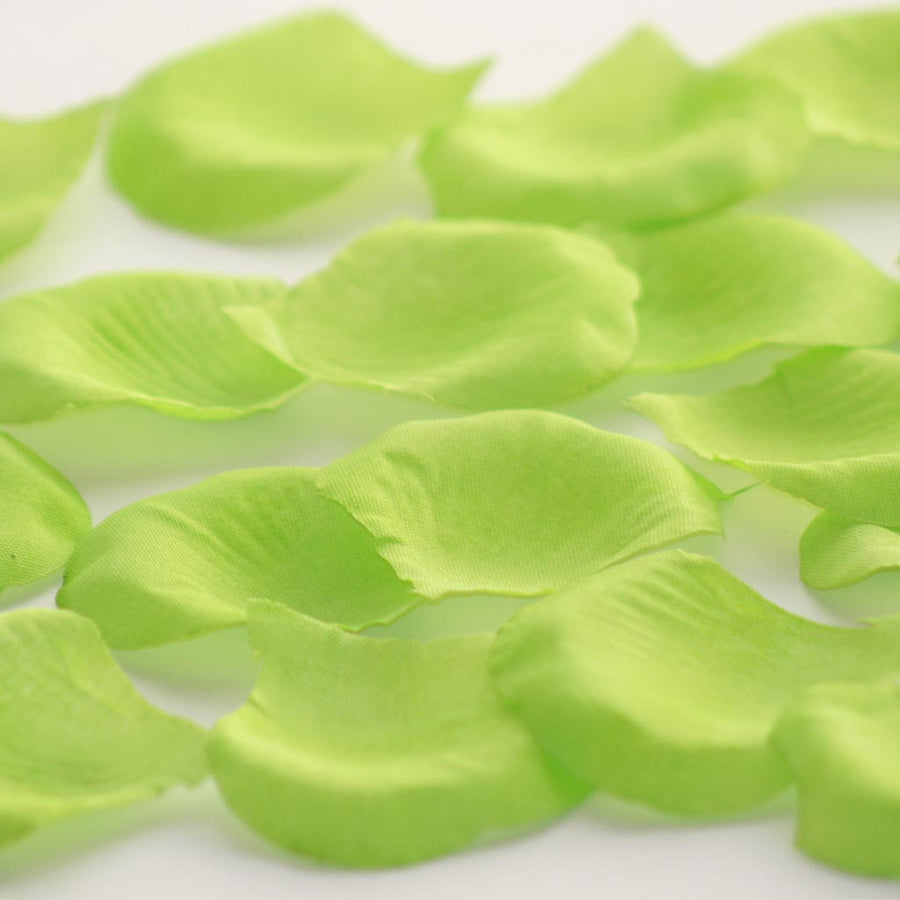 Lime Green Fake Silk Rose Petals